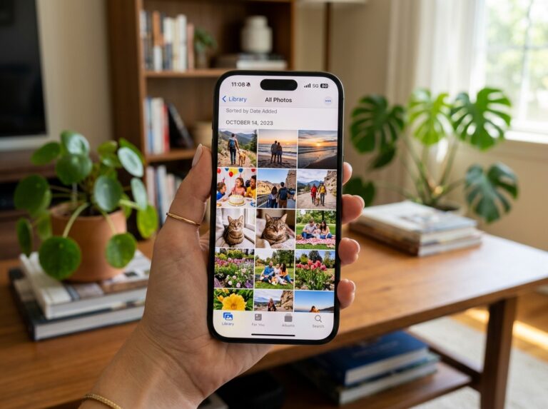 sort iphone photos by date taken