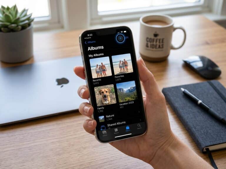 how to organize photo albums on iphone